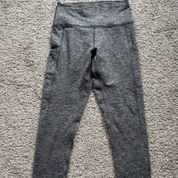 NWOT AERIE CHILL.PLAY. MOVE Leggings in a Heather Grey -Size Med Long - POCKETS - Picture 1 of 4